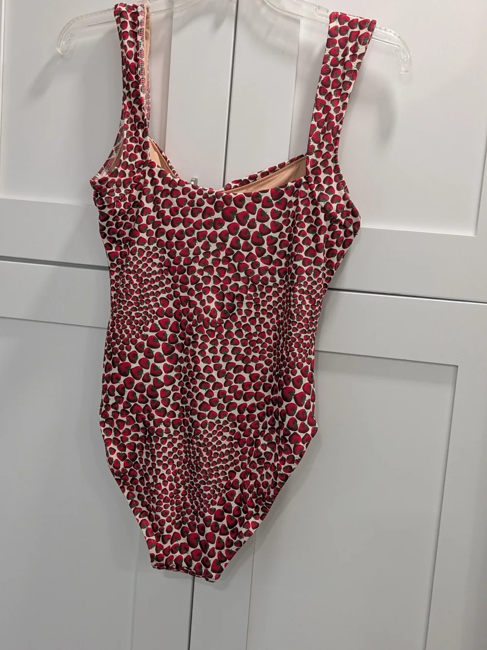 J. Crew Red Heart-Print One-Piece Swimsuit